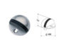 Fermaporta a Pavimento Chiocciola mm.44x24 AISI304 Inox Satinato | Fimet Maniglie